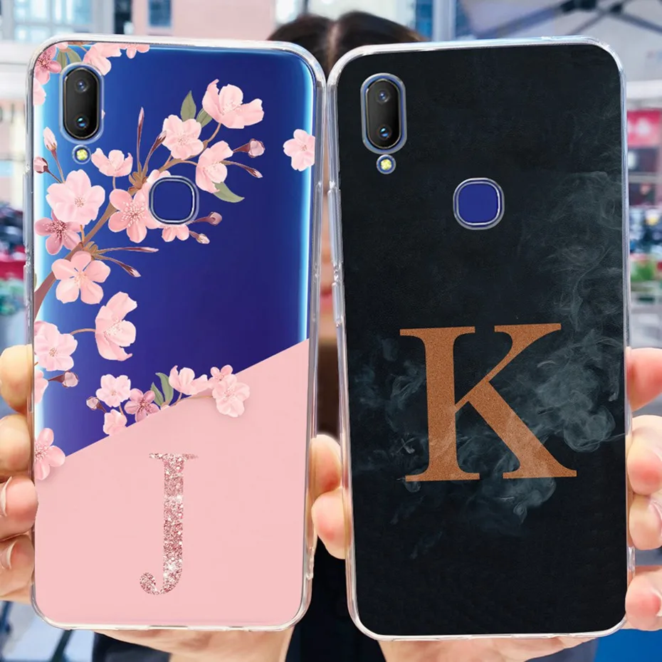 

Чехол для Vivo V11i V11 1804 1806 1814 Модный чехол с буквами и цветами для Vivo V11 Pro V11 (Индия), мягкие силиконовые чехлы для телефонов