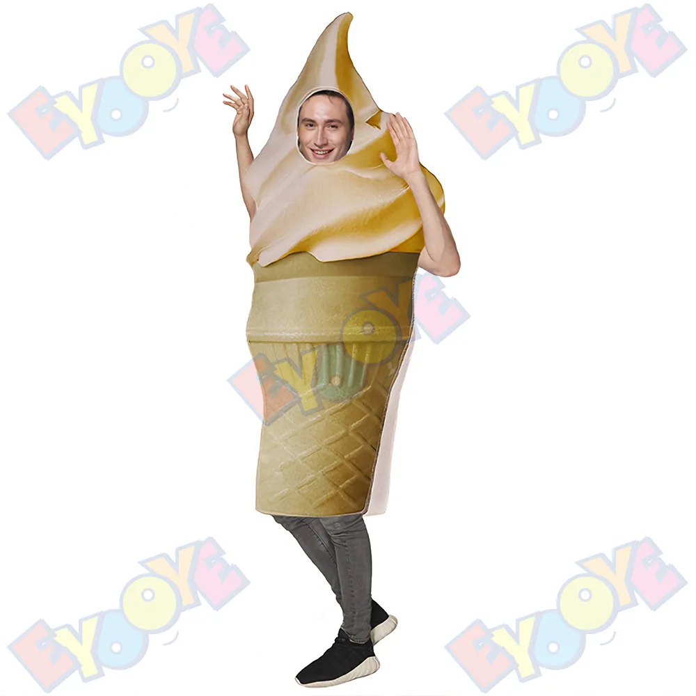 Grappige volwassenen en kinderen IJs- en ijslollykostuums Schoolthema Evenementoptredens Voedselfeestrekwisieten