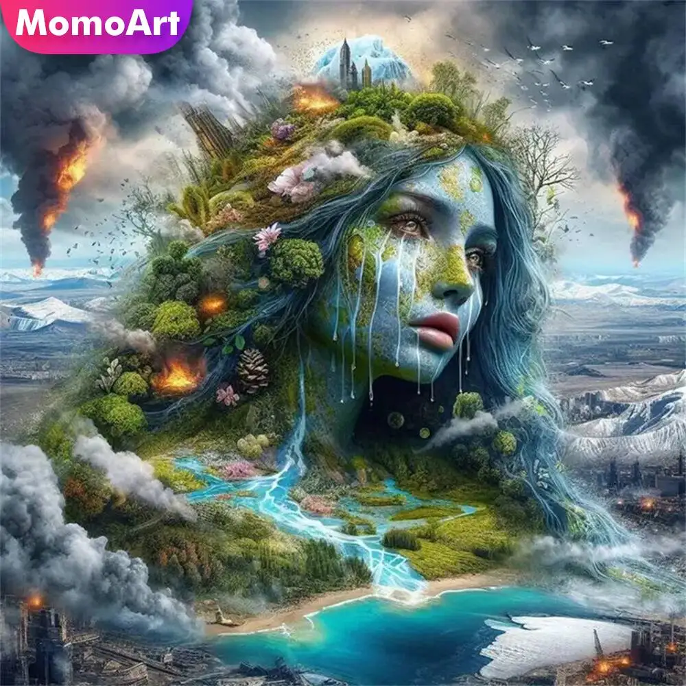Momoart Bär Diamant Mosaik Tier voller Runde Diamant Malerei Mond Stickerei neue Ankunft handgemachte Hobby