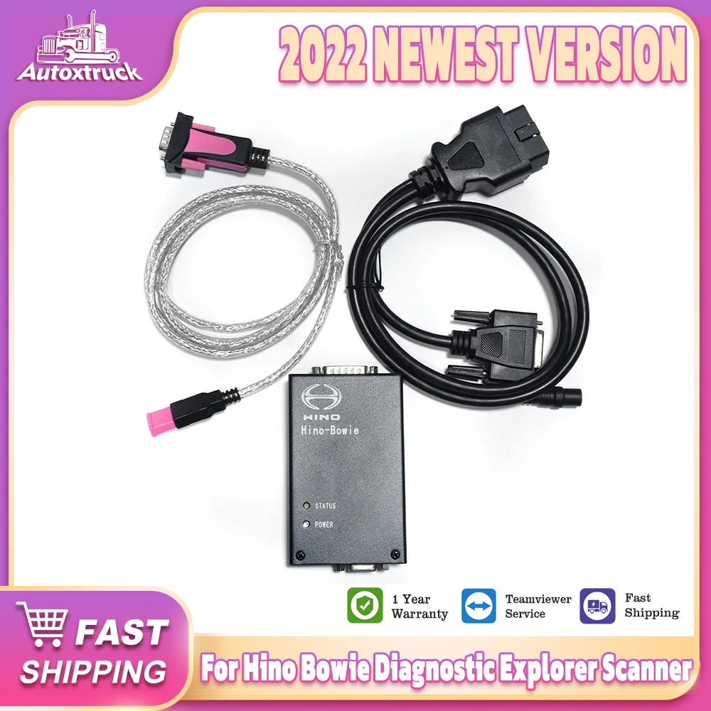 2022 Newest Version for Hino Bowie OBD2 Cable for Hino Diagnostic Explorer V3.16 for Hino DX Truck Diagnostic Scanner Tool