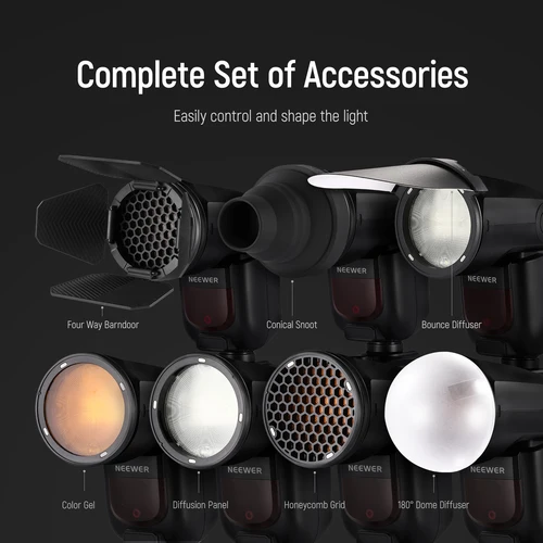 Imagen 2 del producto NEEWER CRM2 Kit de accesorios magnéticos para Flash de cabeza redonda Z1-C Z1-N Z1-S Z2-C Z2-N Z2-S Compatible con Godox V1 Speedlites