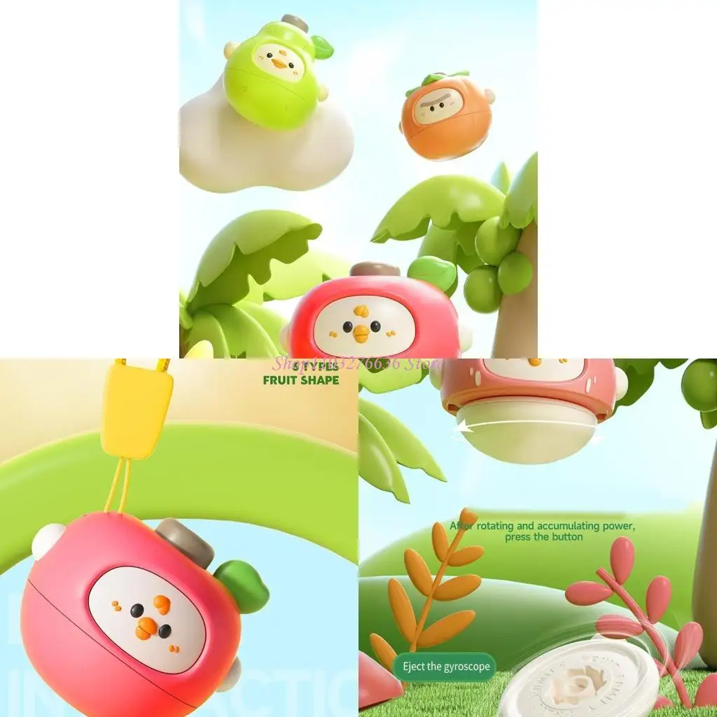 

R6FD Lovely Fruit Spinner Top Toy For Parents Children Indoor Competitive Game