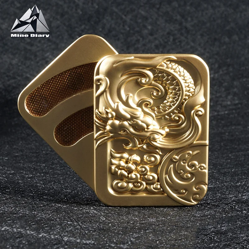 

Dragon Relief EDC Mechanical Magnetic Metal Push Card Fingertip Toy Fingertip Gyroscope ADHD Improving Concentration Toys