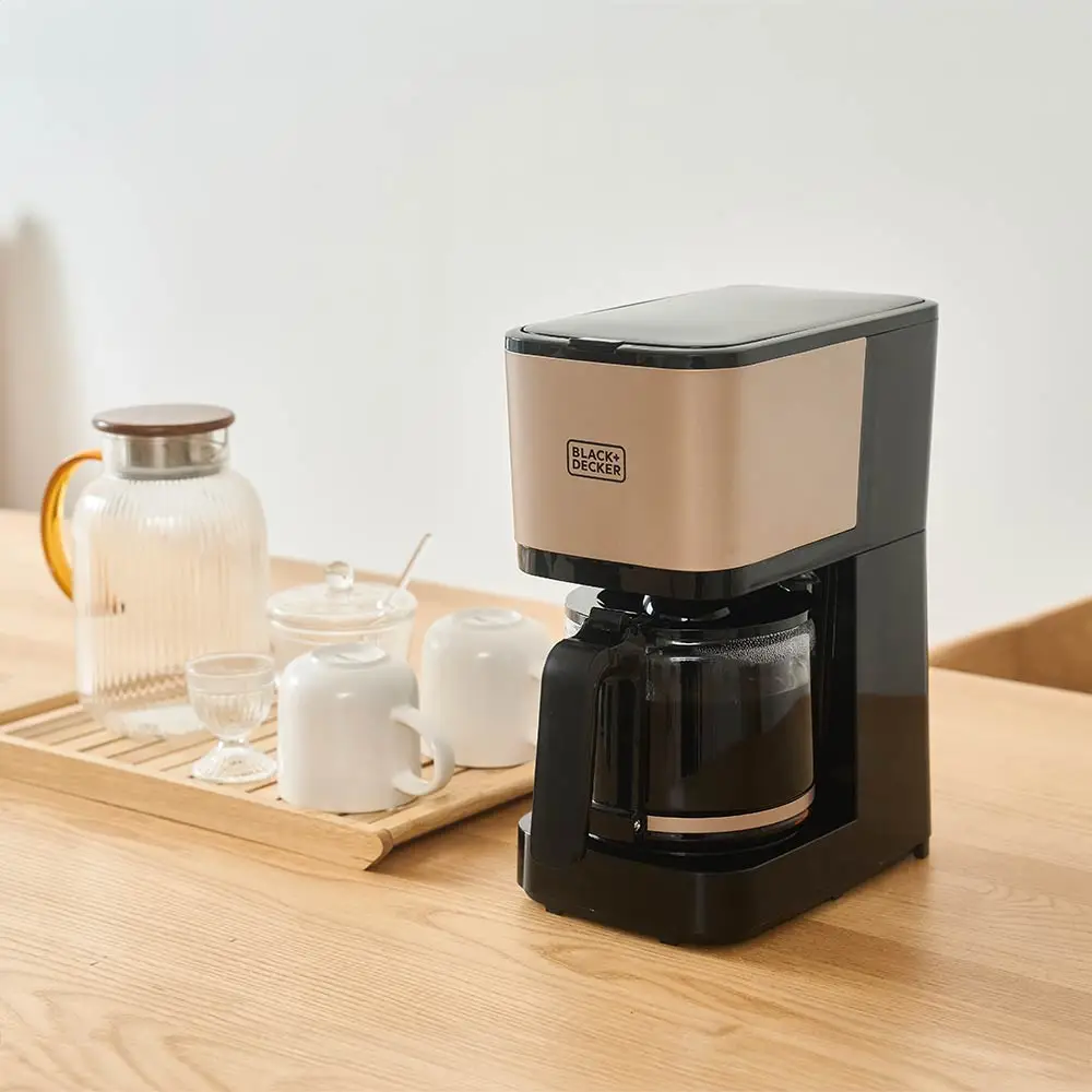 Black+Decker Kaffeemaschine, große Kapazität, gemahlene Kaffeemaschine, 1,25 l, BXCO1240-A (schwarz)