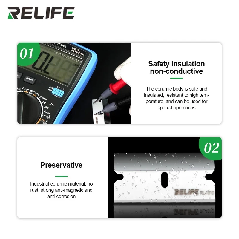 RL-023A Ceramic Glue Removal Knife Is Suitable For Cutting Polarizer To Remove OCA Dry Glue Frame Glue Separation And Pry Screen