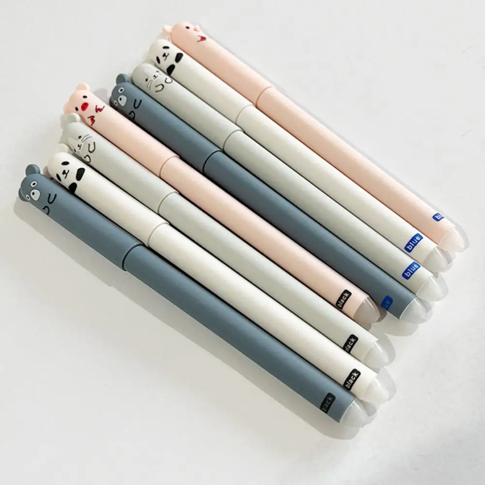 4Pcs Erasable Gel Pen Set Black Blue Ink 5.9 Writing Drawing Pens