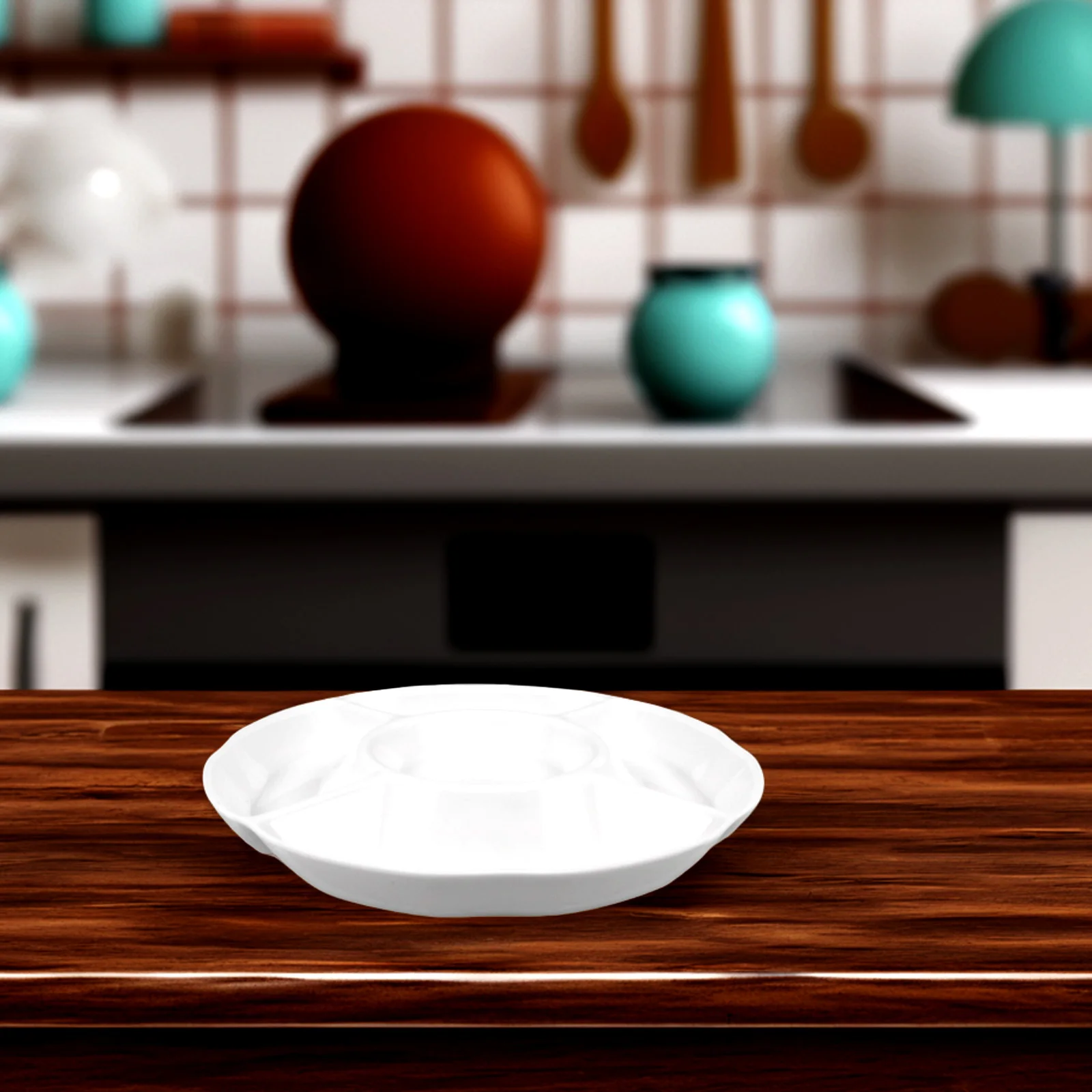 

1pc Divided Serving Trays Sectional Plates For Snack Chips Dips Appetizers Party Commercial Use Food Tray Sauce Dish