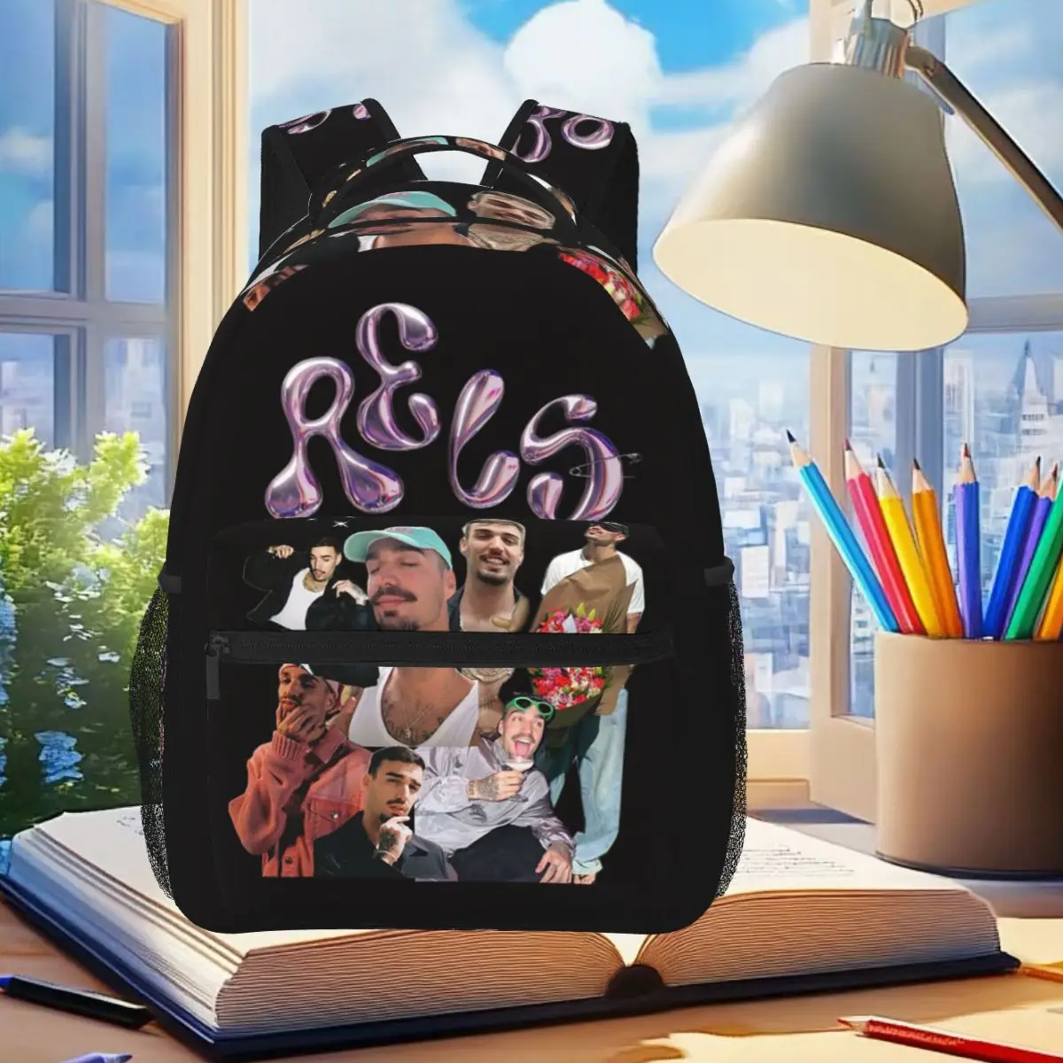 Rapper Rels B Album Poster Graphic Backpack Student Boys Girls BookBag Kids School Bag Laptop Shoulder Bags for Men Women