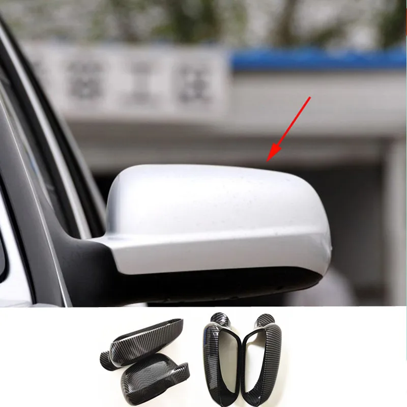 1 Pair Car Carbon Fiber Style Side Mirror Cover For VW Golf 4 MK4 Passat B5 Jetta MK4 Bora Rear View Mirror Housing Accessories