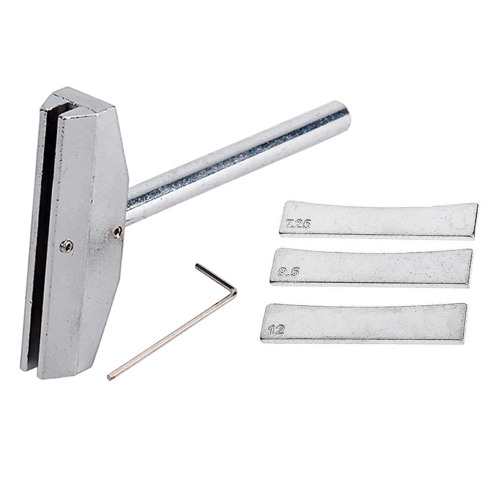

Инструмент для прессования ладов CGDS-Guitar Bass Fingerboard Fret Press Caul Tool с латунными радиусными вставками для настройки и обслуживания гитар, серебристый