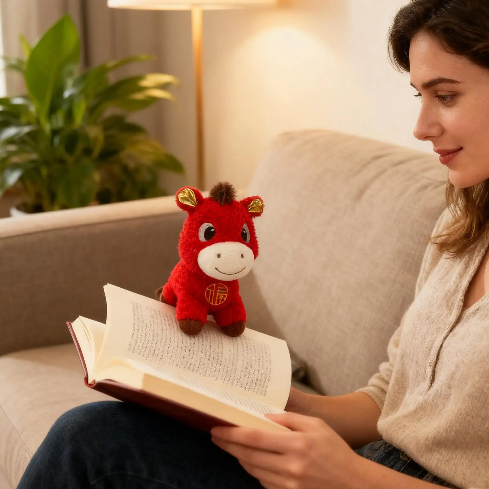 

Plush Toys Lucky Mascot Doll Year Of The Horse Plush Toy For Sofa Bedside Table Bed Nursery Couch Desk Kids Adults Birthday