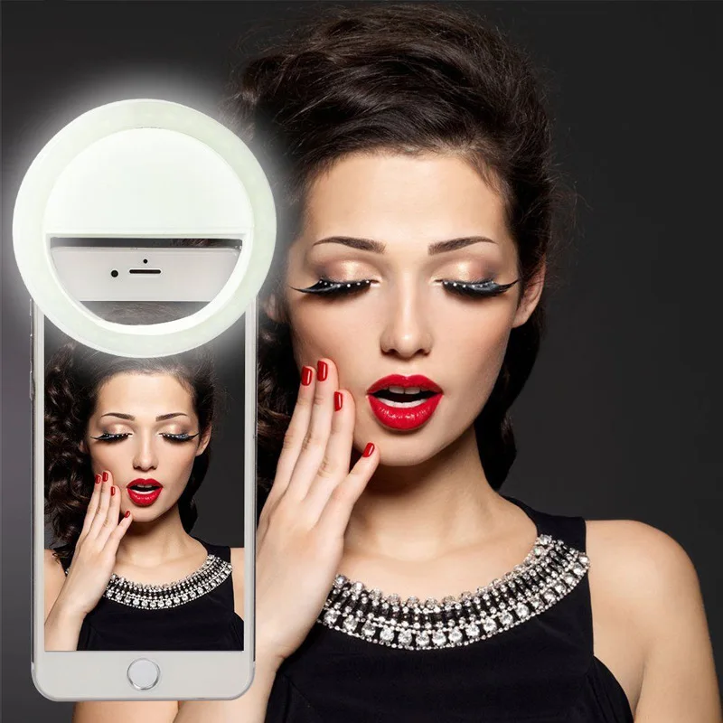 Portable Mini Selfie Fill Light Rechargeable 3 Modes Adjustable Brightness Clip On For Mobile Phone Computer Fill Light
