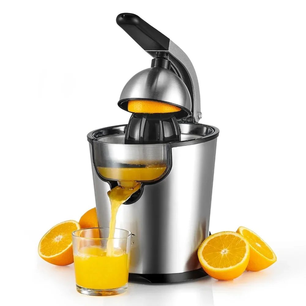 

Electric Juicer with Two Size Juicing Cones, 300W Stainless Steel Orange Juice Maker with Soft Grip Handle, Juicer Machine