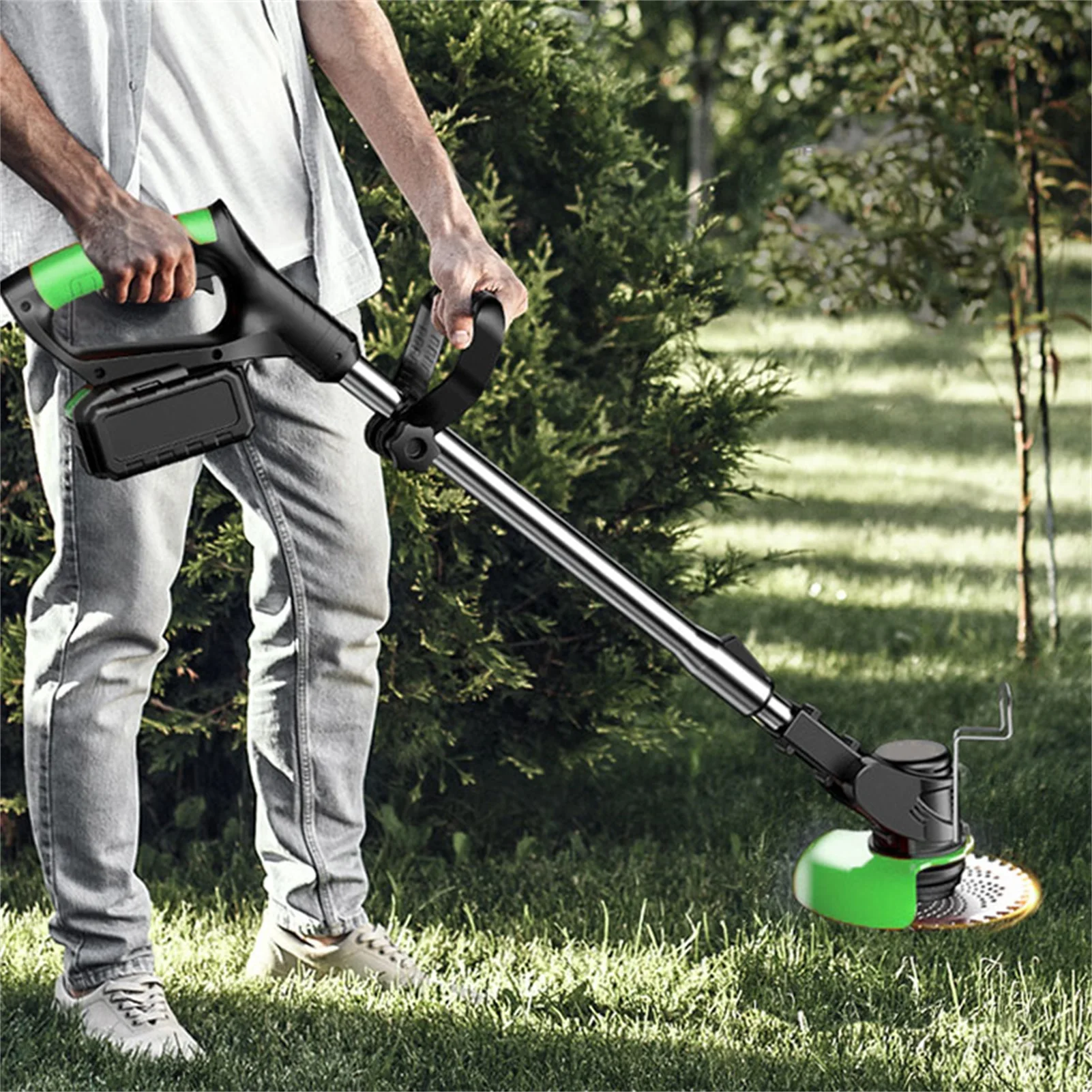 Electric Grass Trimmer Handheld Garden String Trimmer Small Household Lawn Mower for Villas Courtyards Plots Parks