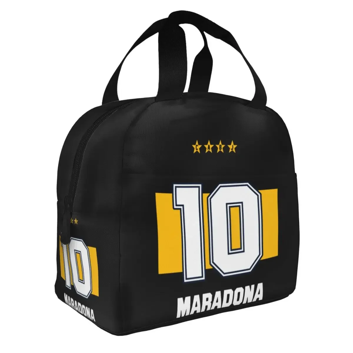 Maradona 10 Rip Insulated Lunch Bags Cooler Bag Diego Armando Maradona Argentina Football Soccer Legend Tote Lunch Box Outdoor