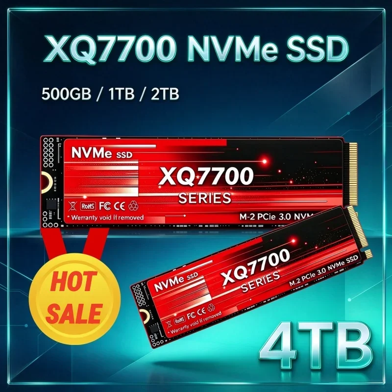 XQ7700 NVMe M.2 SSD 1TB 2TB 4TB PCIe 3.0 Internal Solid State Drive High Performance Storage Hard Disk For Desktop PC Laptop