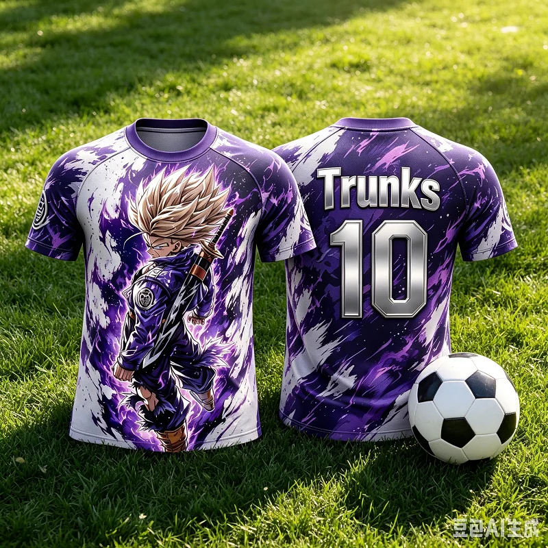 2026 Summer Dragon Ball Trunks 3D Print Jersey Men Breathable Quick Dry Outdoor Sports Anime Streetwear Causal Short Sleeve
