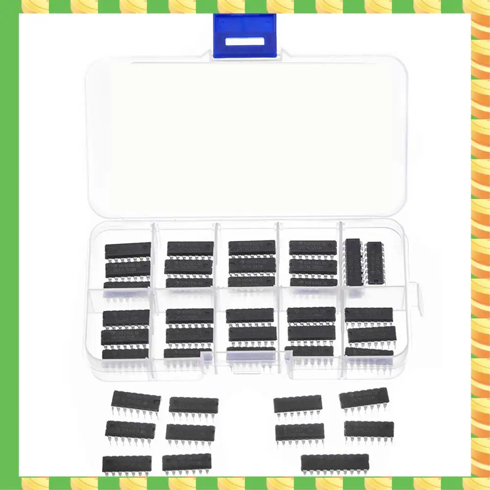 AB53 40Pcs(20Pcs 74Hcxx+20Pcs 74Lsxx) Series Logic IC Assortment Kit Digital Integrated Chip