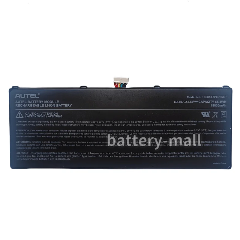 New Genuine 18000mAh 68.4Wh 3.8V 3581A7PH-1S4P Battery for Autel Diagnostic Scan
