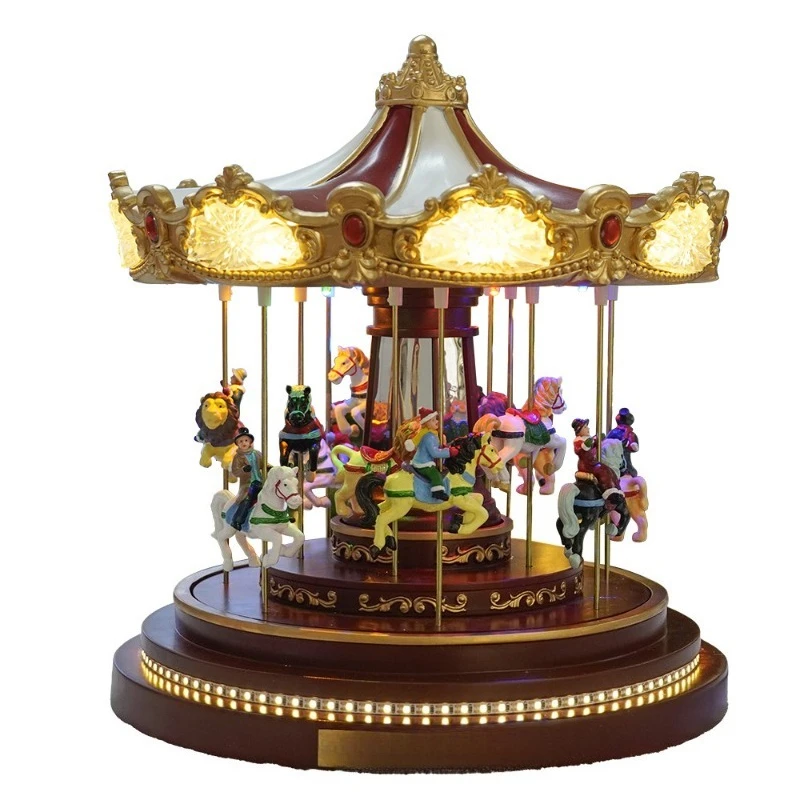 

Christmas Carousel Music Box, Birthday Gifts Creative Ornaments Decorative Gifts Vintage