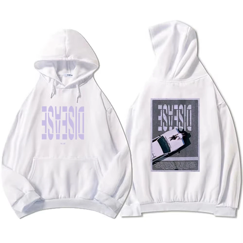 Hoodie Penyakit Lady Gaga 2024 Kaus Grafis Lagu Tunggal Baru untuk Pria/Wanita Pullover Uniseks Kasual Lengan Panjang Musim Dingin Pria