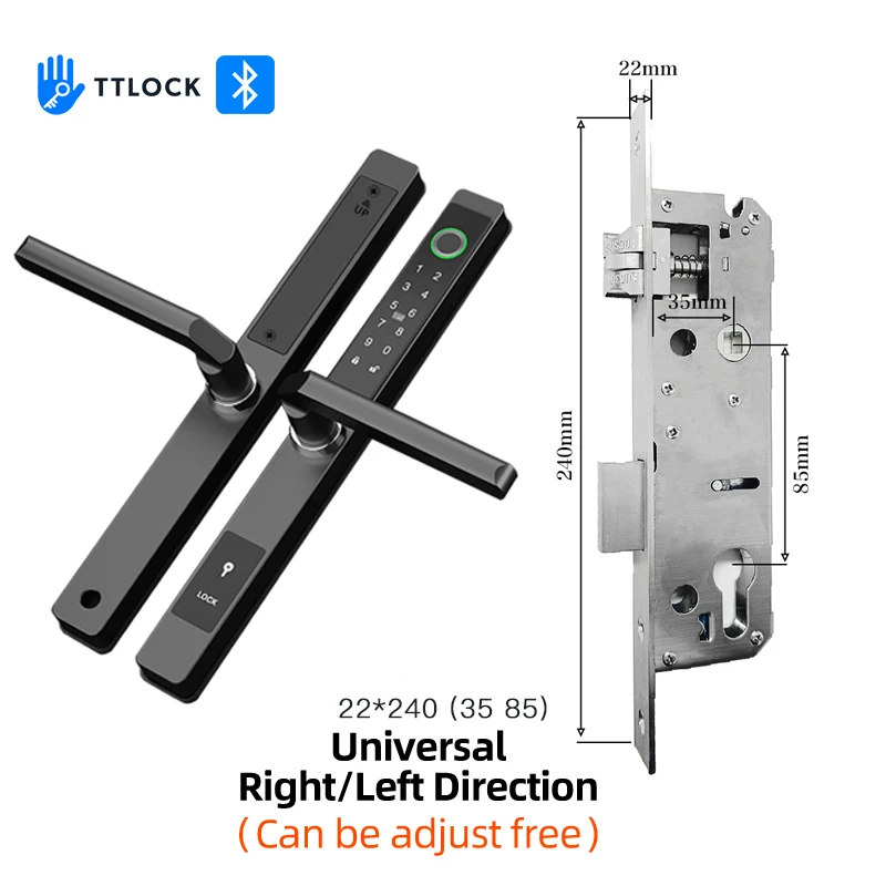 Waterdichte Ttlock Outdoor Poort Vingerafdruk Bluetooth App Rfid Code Sleutelloos Elektronisch Slim Deurslot Voor Glas Aluminium Glijdende