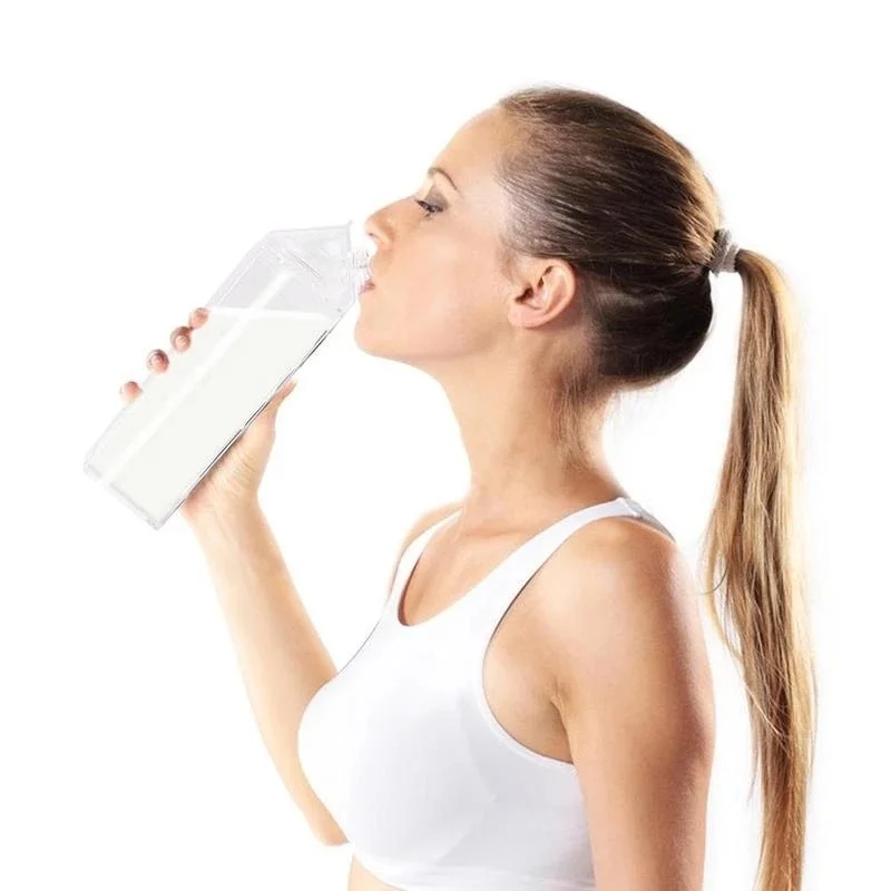 man female water bottles Kitchen Leakproof Creative Transparent Milk Water Gym Bottle Outdoor Camping boy Sports cute my Bottles