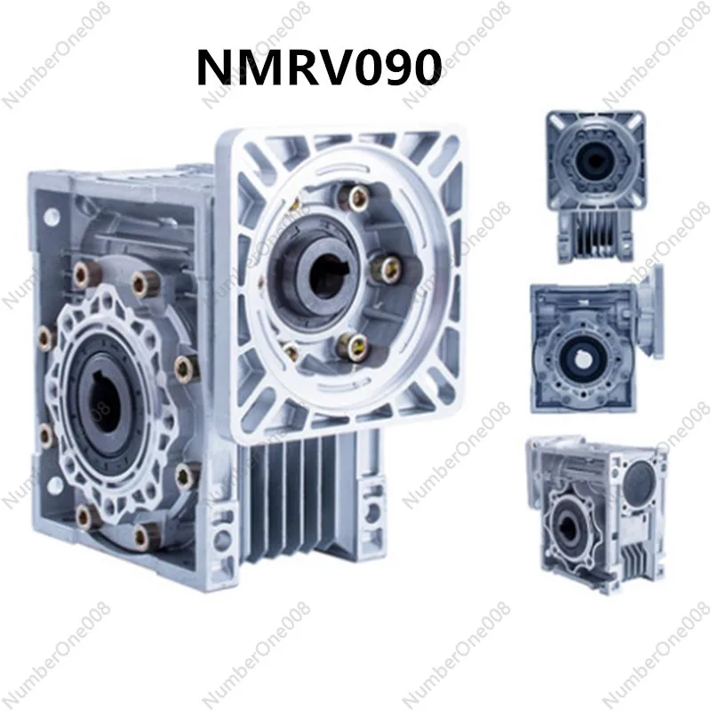 NMRV090 100:1 Worm Gearbox Reducer 22mm Single Input Shaft Worm Gear Speed Reducer 90 Degree NEMA52 Servo Motor Stepper Motor