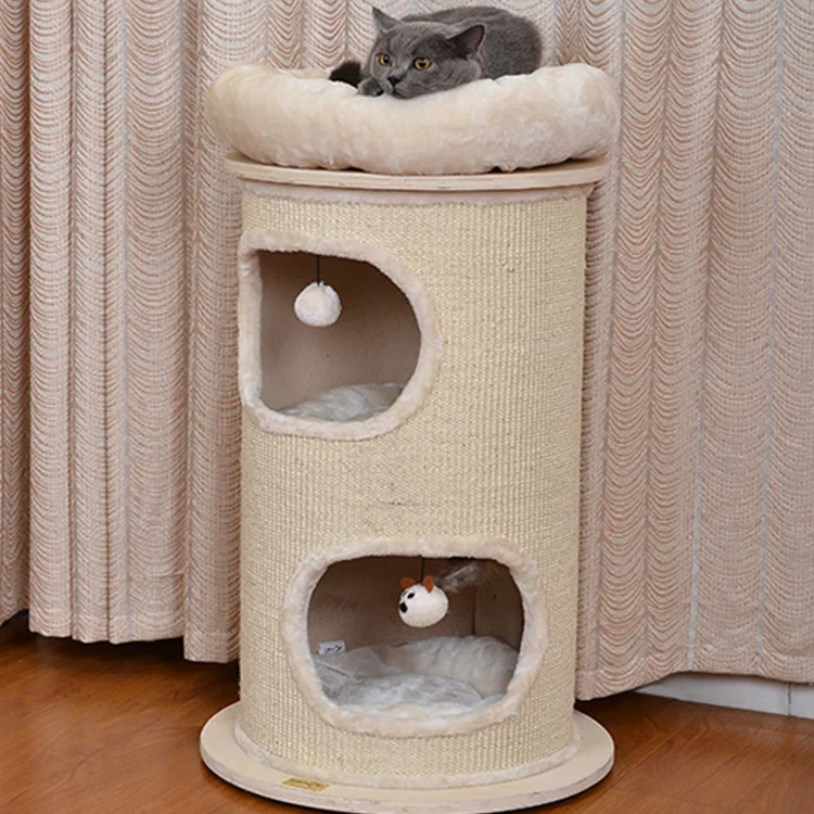 

Cat scratching barrel scratch play hide cat tower climbing toy