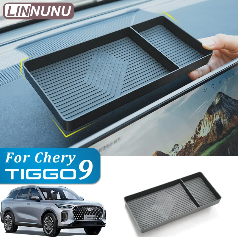 

LINNUNU Car Central Control Instrument Panel Storage box For Chery Tiggo 9 2025 2026 Auto Screen Behind Box Organize Accessories