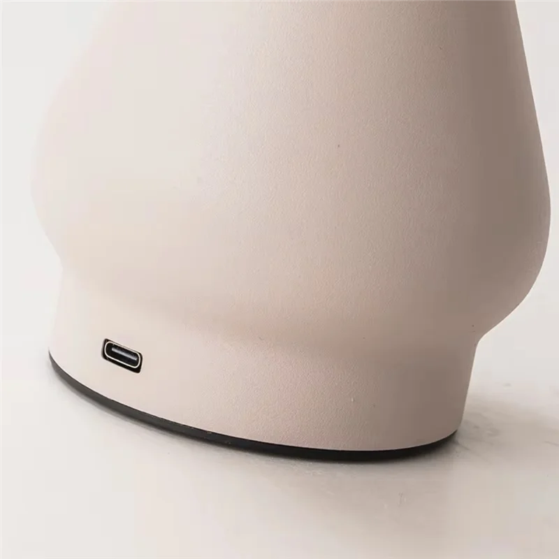 TKOH-Table Lamp Rechargeable Decorative Iron Desk Lamp Home Indoor Bedroom Restaurant Bar LED Table Lamp