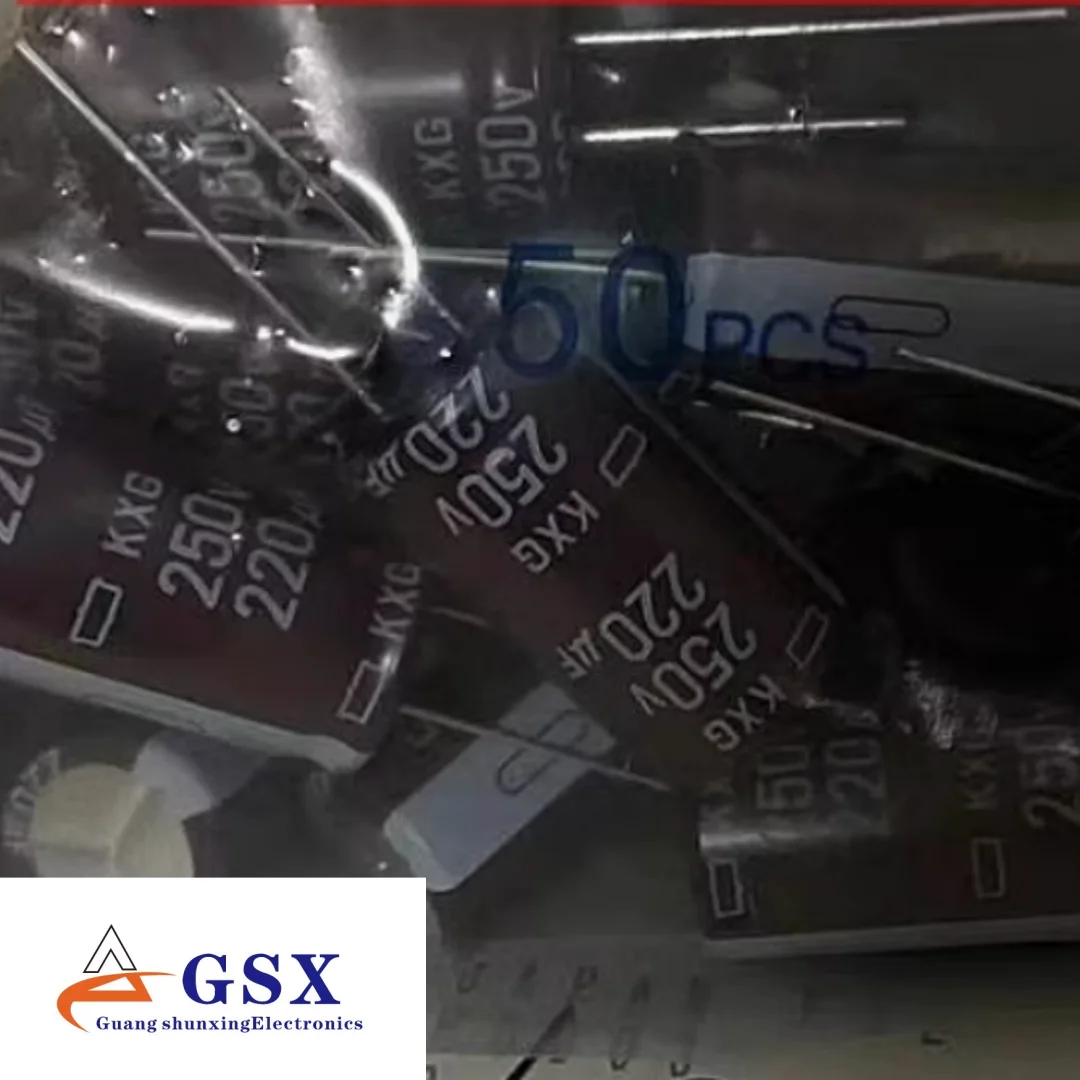

220UF 250V imported aluminum electrolytic capacitor 250v220uf 18 * 31.5 Black Diamond KXG with long lifespan