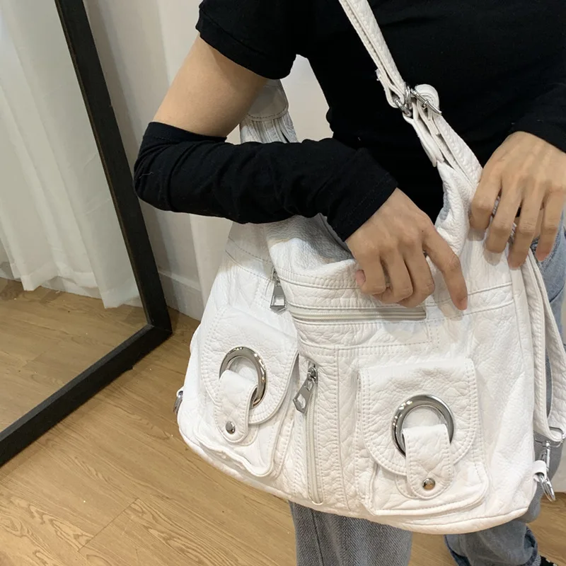 Borsa a tracolla grande In morbida pelle da donna di moda borse a catena da donna 2023 Y2K nuovo In borsa laterale a tracolla ad alta capacità