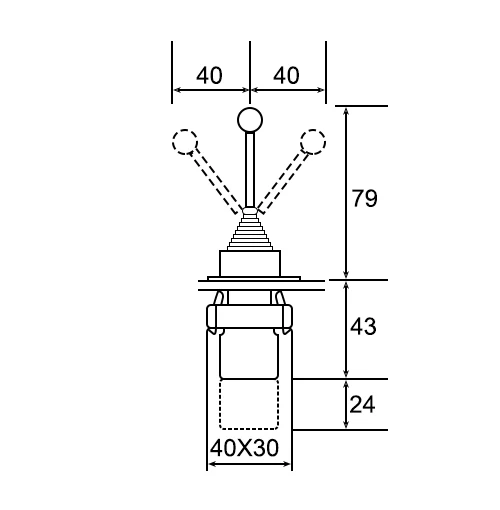 2NO 2 Position Latch XD2-PA12 PA14 rocker joystick controller frühling zurückkehren Dreh Kreuz Schalter reset PA22 PA24 4NO 4 Position – Detail 1