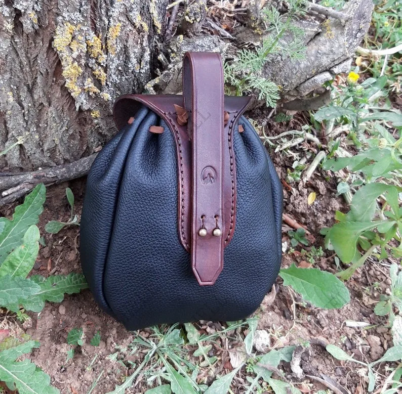 Medieval Renaissance Zubehör Leder Gürtel Tasche Viking Münze Beutel Steampunk Kordelzug Geldbörse Für Männer Frauen Larp Cosplay Prop