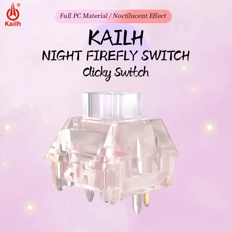 Kailh Box Night Firefly Keyboard Switch Customized Fluorescent Luminescent Clicky Mechanical Switches MX