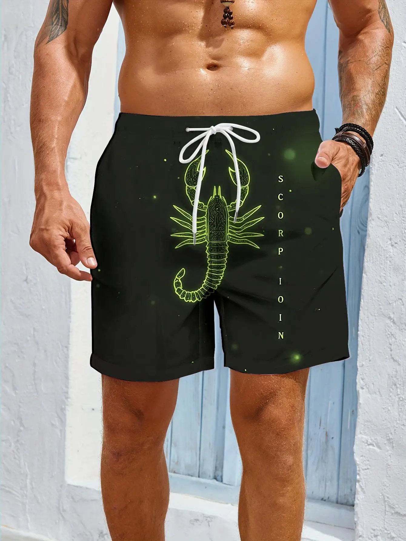 1pcs Men's Short swim trunks2026 Summer 3D Printed Short sleeve Men's clothing Polyester running Breathable Quick drying