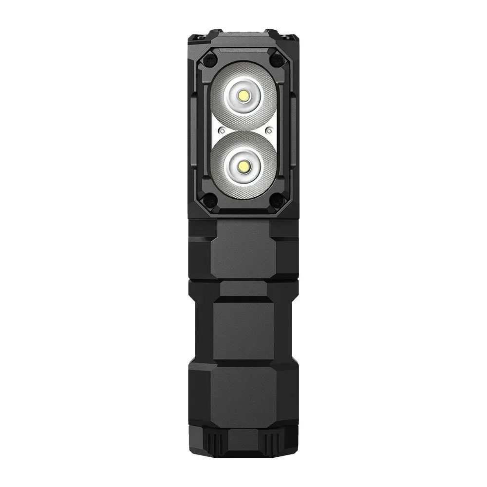 Wuben E7 1800Lumens ไฟหน้าขนาดกะทัดรัดและน้ําหนักเบาเป็นพิเศษและไฟฉายไฟฉายแบบชาร์จไฟได้ (สีดําสีขาวเย็น: 5000K)