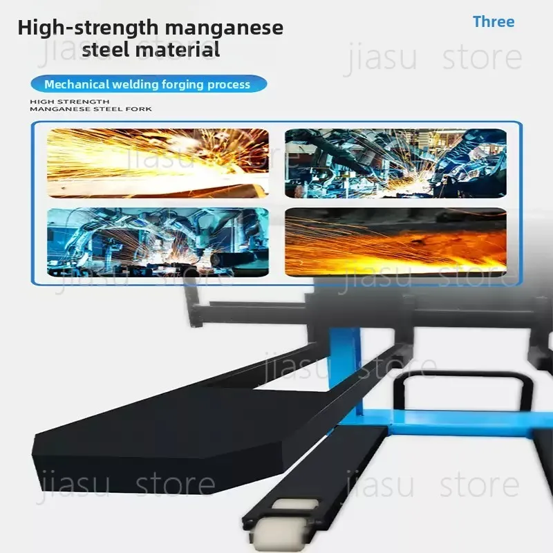 Portable Electric Truck-Mounted Forklift, 1Ton Auto-Lifting Hydraulic Stacker, Loading Unloading Helper