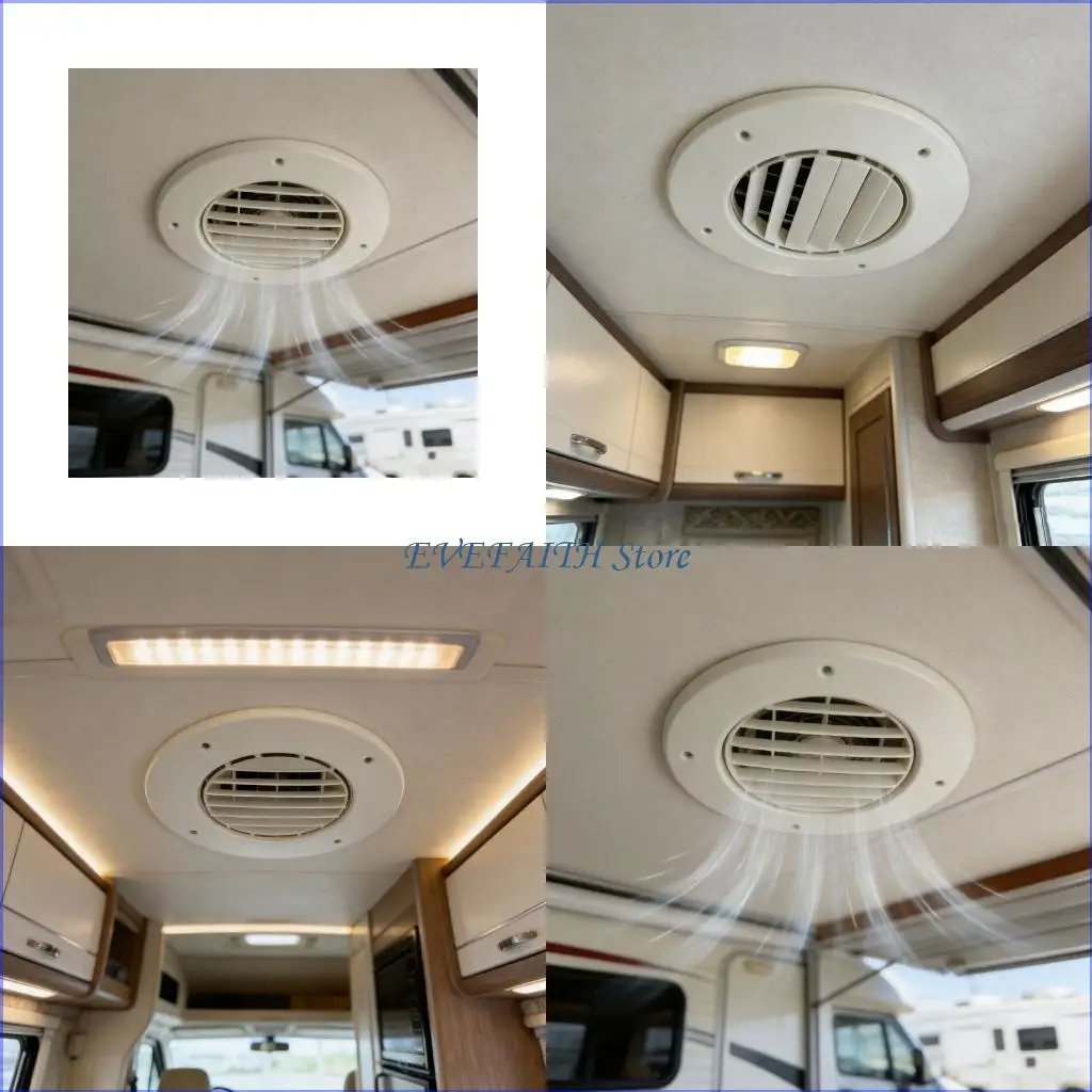 

124B 5 Pieces Vehicle Ceiling Vent Covers Louvered For Effective Air Exchange