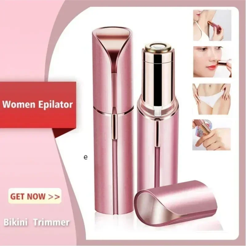 

Rechargeable Mini Lipstick Shaped Hair Remover Portable Painless Facial Trimmer Eyebrow Shaver for Women Effective
