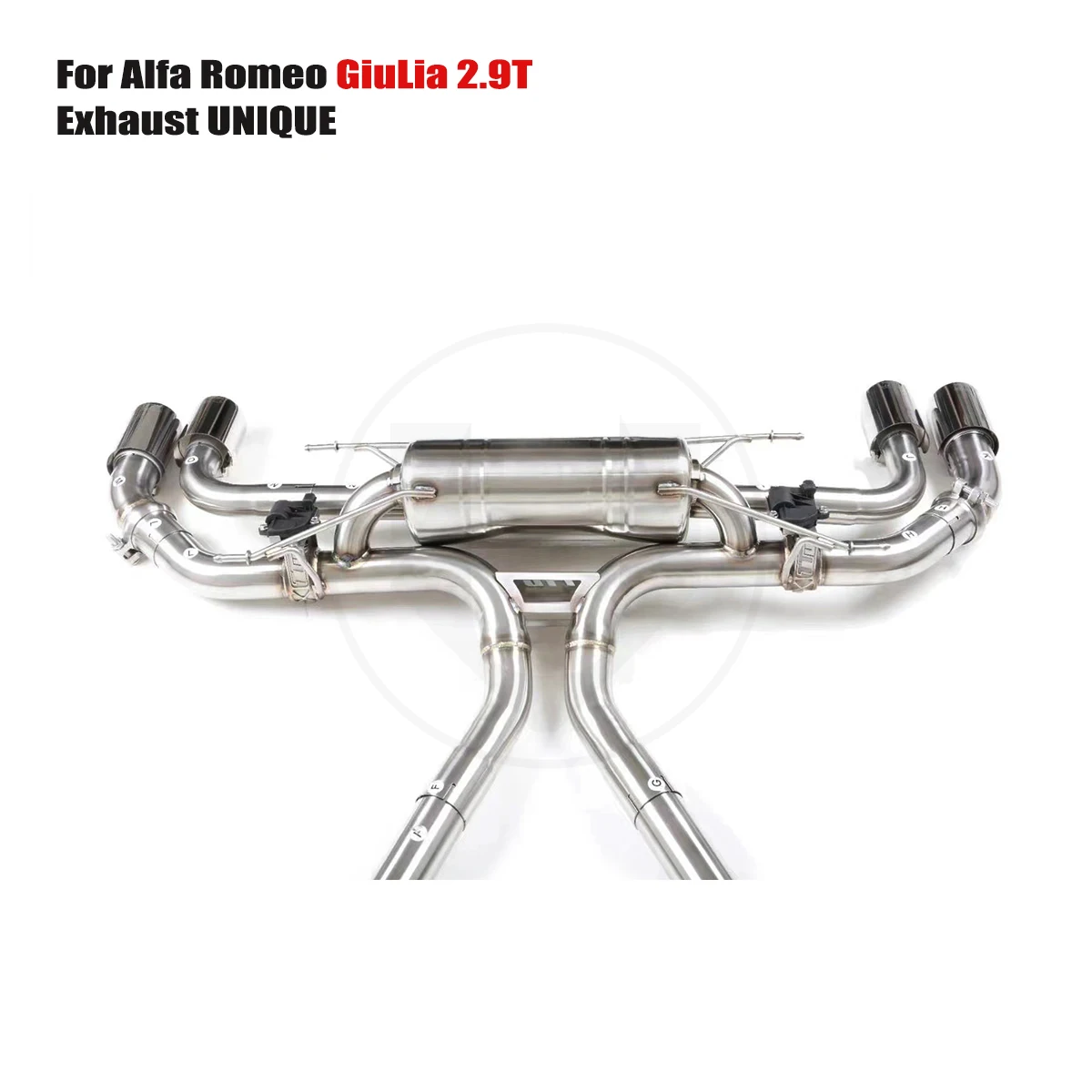 UNIQUE For 2017+ Alfa Romeo Giulia 2.9T performance valve exhaust system ss304 exhaust muffler