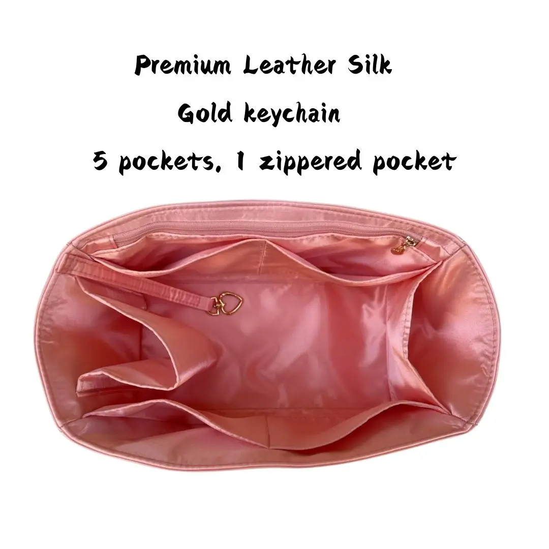 Fits Purse Neverfull bb pm mm gm Organizer Insert Bag Travel Inner Portable Silk Lining Waterproof Vegan Leather with