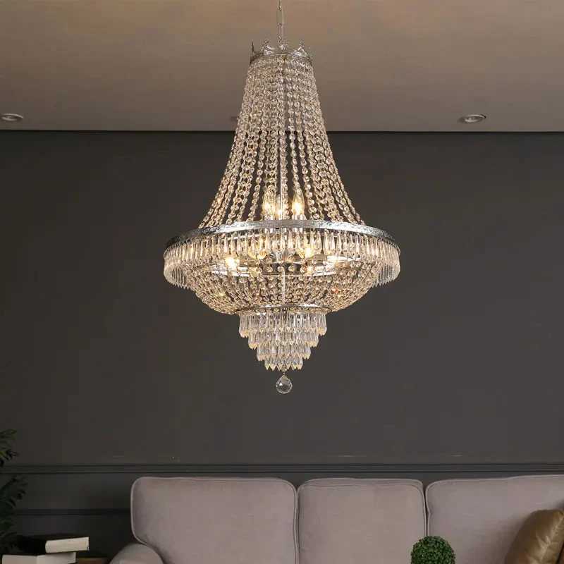 Imagem -05 - Estilo Europeu Postmodern Chandelier Led Luz Pingente Luxo Sala Lobby do Hotel Villa Escadaria Teto