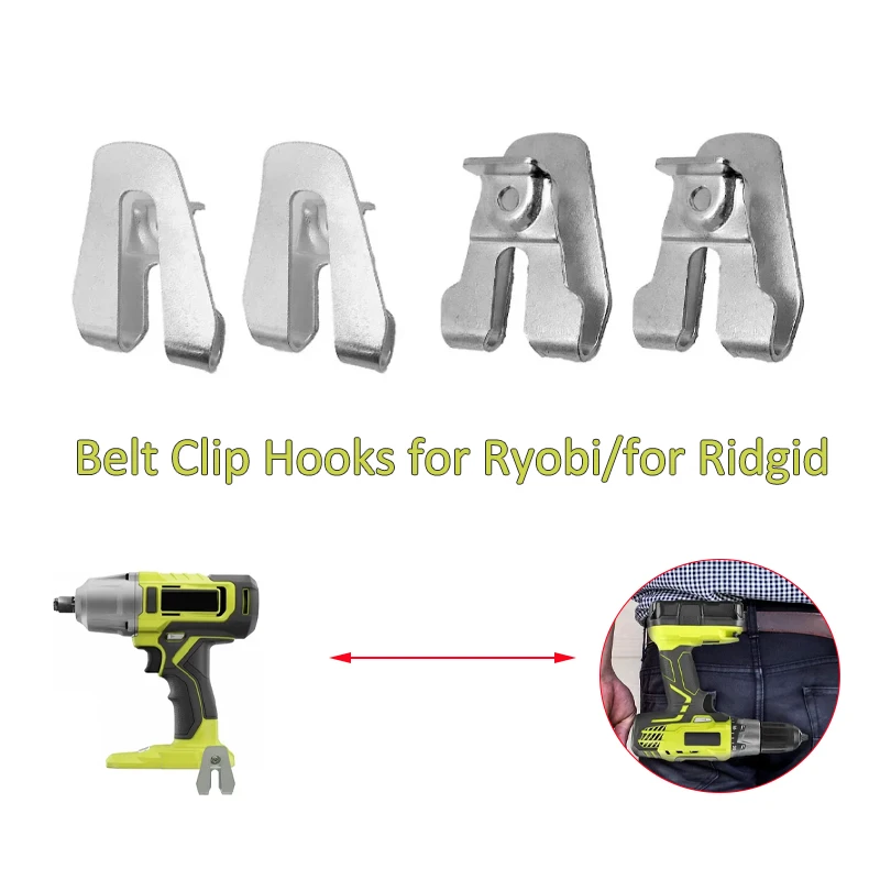 1/2pcs Electric Drill Belt Clip Hooks with Screws for Ryobi/for Ridgid Impact Driver Drill Holder Wrench Power Tool Accessories view 2