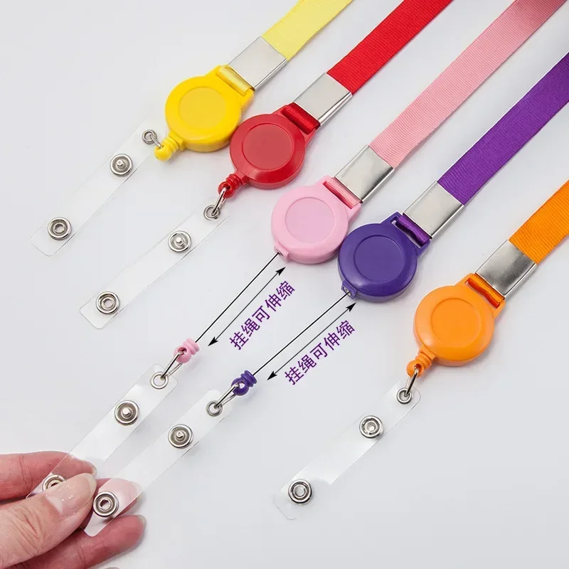 Chest Card Easy Pull Buckle Lanyard Card Hanging Rope Work Certificate Lanyard Custom Printing Nurse Accessories