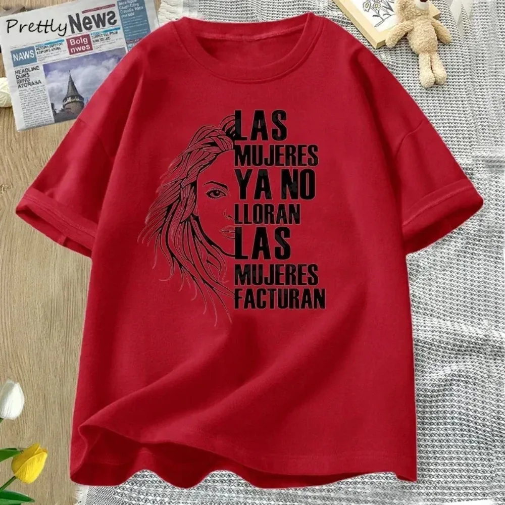 Shakira Las Mujeres Ya No Lloran T-Shirt Sommer Damen Don't Cry T-Shirt Zitate T-Shirts Mode Harajuku Kawaii T-Shirt Y2K Kleidung – Detail 9