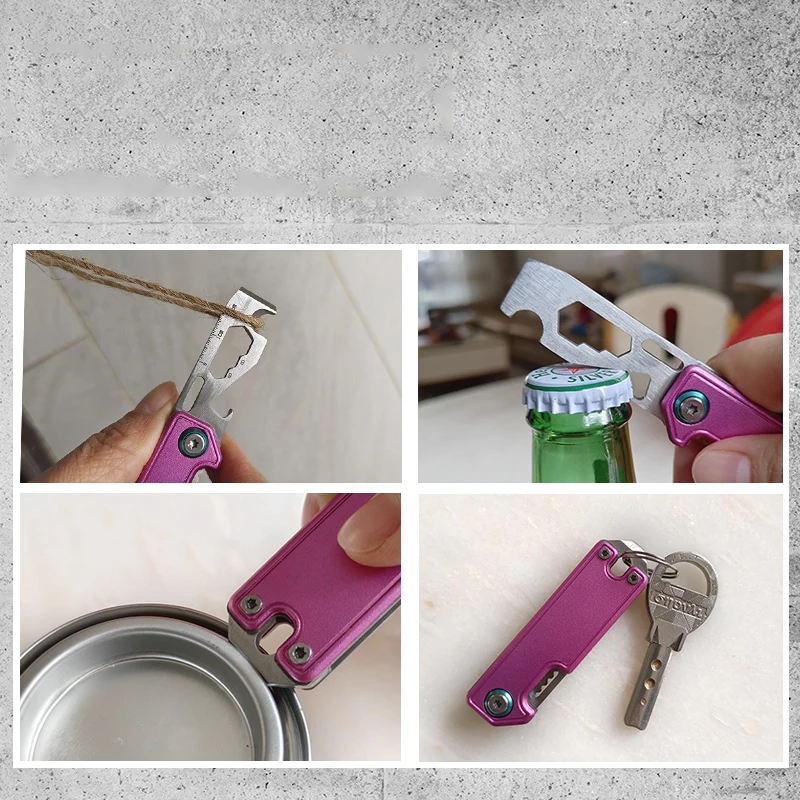 屋外用ポータブルEDC多機能ポータブルレンチプライバー折りたたみ式コンビネーションボトルオープナーツール