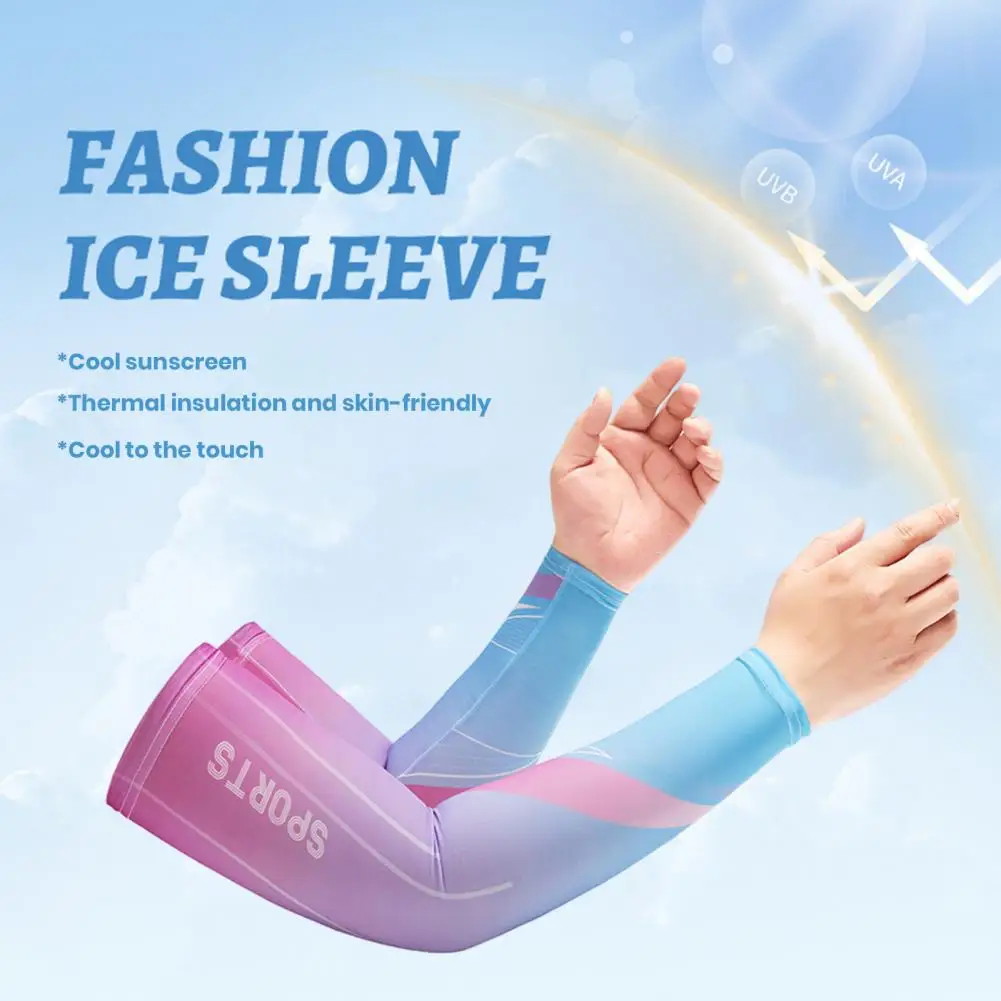 1 Pair Cooling Arm Sleeves Soft Breathable Moisture-Wicking Sun Protection Outdoor Sports Arm Sleeves For Men Women 냉각 암 슬리브