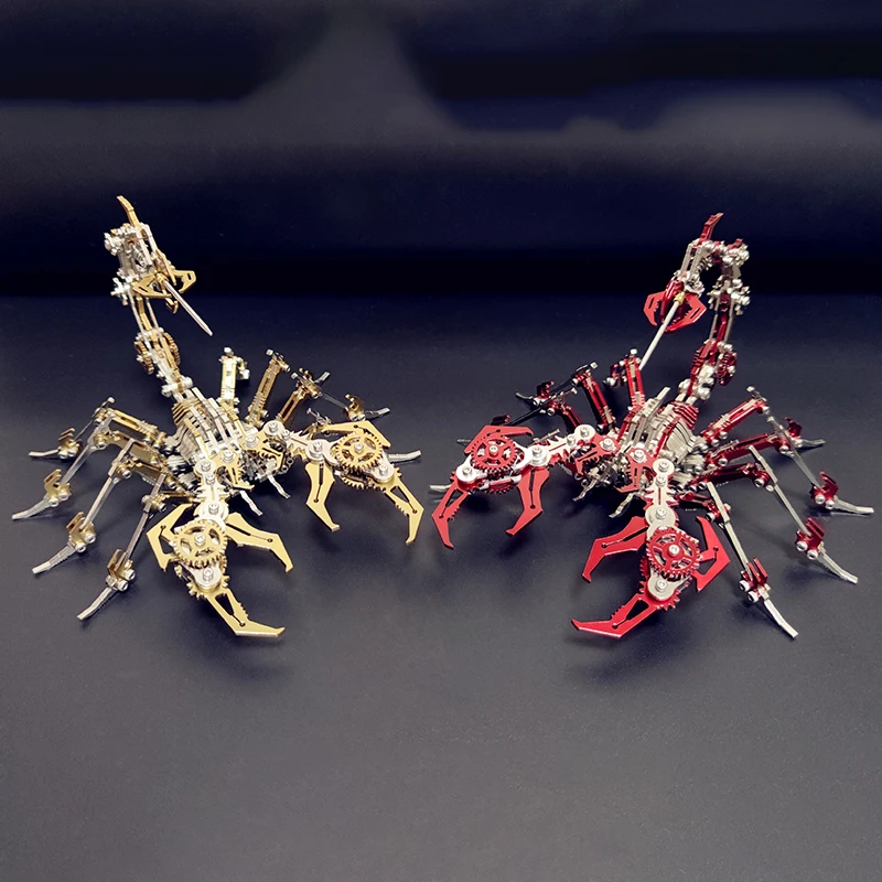 Microworld 3D 금속 퍼즐 게임 악마 전갈 모델 DIY 조립 다채로운 동물 퍼즐 장난감 어린이를위한 크리스마스 선물 십대